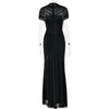 Patchwork Sexy Hollow Out Sheer Mesh Women Maxi Dress Turtleneck Ruched Dress Spring Slim Elegant Party Evening Dress