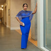 Women Short Cloak Sleeve Rhinestone Bodycon Long Dress Fall Vacation Evening Birthday Night Party Vestidos Sexy Dresses
