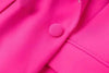 Women's Heavy Industry Nail Bead Blazer Notched Collar Double Breasted Loose Suit Jackets Autumn