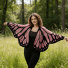 Women's Butterfly Knit Shawl Cape Crochet Monarch Butterfly Cardigan Coat Spring and Autumn Shawl Top Outerwear