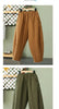 Winter Warm Clip Cotton Thickened Retro Down Cotton Pants for Women's Outwear Elastic Waist Loose Relaxed Pants