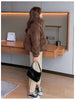 Women Parkas Turtleneck Full Sleeve Thick Coats Short Coat Solid Zipper Spliced Jackets Pocket Casual Elegant Lady Winter