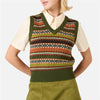 Sweater Vest Women V Neck Japanese Striped Stylish Harajuku All-match Unisex Clothing Knitwear Y2K Baggy Streetwear