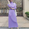 Pleated Half High Collar Batwing Sleeve Women's Dress Chic Elastic Loose Casual Famale Clothes 2DB4324