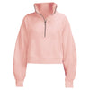 Thickened High-Neck Sweatshirt for Women, Sports Half-Zip Loose Jacket, Long-Sleeve Running Fitness Yoga Wear