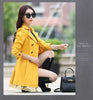 2026Spring Autumn Windbreaker Coat Women Slim Mid Long Lace Trench Coat Female Casual Double-breasted Outerwear Tops