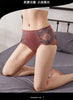 Women Lace Flowers Panties Sexy Hollow Temptation Silk Breathable Underwear Tummy Mid Waist Butt Lift Briefs Intimate Panty