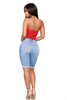 Skinny Jeans for Women High Waist Stretch Denim Trousers Mom Jeans Knee Length Pencil Pants Casual Comfort Trousers Oversize