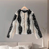 Print Faux Fur Jackets Women Loose O Neck Long Sleeves Fluffy Warm Parka Female Winter Chic Street Outwears