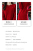 Round Neck Cashmere Dress Women's Long Pullover Sweater Autumn Winter Knitted Knee-Length Pure Wool Dress JJ396