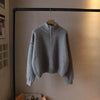 Korean Women's Knitted Sweater Double Zipper Stand Collar Coat Autumn Winter Casual Versatile Loose Cardigan Tops 3XL