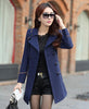 Autumn Winter Women Wool Coat Ladies Woolen Long Coat Female Slim-fit Double-Breasted Jacket with Belt S-3XL