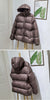 Women Belted Down Jacket with Hood Autumn Winter Warm Thick Outwear White Duck Down Casual Coat