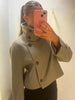 Spring Stand Collar Short Jacket For Women Elegant Long Sleeve Single Breasted Coat Elegant Lady Outerwear High Street