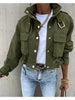 Woman Jacket Clothing Streetwear Autumn &winter Elegant Slim Round Neck Solid Pocket Button Design Long Sleeve Workwear Coats