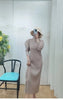 Pleated Half High Collar Batwing Sleeve Women's Dress Chic Elastic Loose Casual Famale Clothes 2DB4324