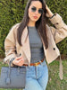 Women Belt Cropped Trench Spring Jacket Vintage Streetwear Double Breasted Long Sleeve Top Female Coat Outfits