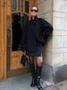 Casual Women's Short Woolen Coat Loose Lapel Single-breasted Long Sleeve Thick Jacket Autumn Winter Lady Elegant Streetwear