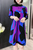 Women's Autumn and Winter Woolen Dress with Knee Length Matching Long Skirt Plus Size Slim Loose Versatile Warm Dress