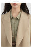 Women Blazers Solid Loose Double-breasted Wide Shoulder Office Ladies Suit Jacket Oversized Coat Spring Autumn