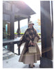 Winter Long Wool & Blends Coat for Women Chic Elegant Womans Clothing Skirted Woolen Overcoat