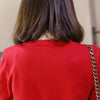 6XL Plus Size Women Knitted Cardigan Coat Solid Color Red Winter Casual V-Neck Long Sleeve Crochet Knit Sweater Coat Female Top
