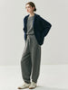 Women Cashmere Pants Autumn Winter Casual Loose Long Bloomers 100% Cashmere Knit Pants Chic Drawstring Pocket Cashmere Trousers