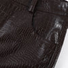 Leather Women's Pants Sets Chic Laple Single Breasted Long Sleeve Jackets Elastic Waist Straight Pants Suit Lady Outfits