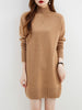 Turtleneck Sweater Women's Pullovers 100% Merino Wool Long Sweater Dress Fall Winter Warm Long Sleeve Knit Jumper Female Dresses