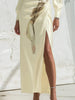 Women Elegant Floral Printed High Split Evening Maxi Dresses Long Puff Sleeves Pleated Date Night Party Dress