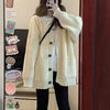 Autumn Winter Women Cardigan Sweater Coats Female Long Sleeve V-neck Loose Knitted Jackets Casual Sweater Cardigans