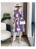 Sanzhai Pleated Ladies Windbreaker Coat Spring Autumn Single Breasted Stand Neck Printed Jacket Women Thin Long Outwear 4XL