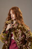 Women's Winter Down Jacket, Retro Floral Embroidery Stand Collar Puffer Coat, Romantic Thick Warm Padded Top