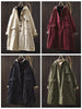 Women Vintage Hooded Button Parkas Plus Cotton Winter Coats Solid Color Patchwork Pockets Warm Long Parkas