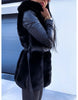 Women Autumn Winter Warm Faux Fur Coat Thick Women Long Coat Hooded Zipper Women Warm Coat with Belt Casaco Feminino