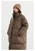 Women Down Coats Long Thick Warm Down Jackets Overcoat White Duck Down Loose Casual Jacket Autumn Winter