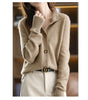 Autumn Winter Stand collar Knitted Cardigan Loose Short Jacket Women's Outerwear Korean version long sleeved Sweater Coat