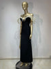 Women Celebrity Sexy Off Shoulder Pearl Black Maxi Long Bandage Bodycon Dress Elegant Evening Club Party Outfit