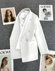 Spring Autumn Long Sleeve Female Blazer Double Button Jacket Ladies Business Work Wear Formal Coat Women Outerwea