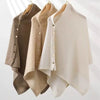 Large Shawl for Womens Spring and Autumn Versatile Diagonal Buckle Loose Cape Knitted Shawls