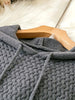 Women's Autumn and Winter Casual Solid Color Long-Sleeved Loose Pullover Knitted Hooded Large Size Sweater Dress