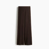 Brown V-Neck Knit Shirt Pants Set Women Solid Long Sleeve Top Empire Straight Loose Trousers Lady Spring Suit