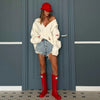 Fall Winter Sweater Women Loose Cardigan Dachshund Embroidery Cute Sausage Long Sleeve Jacket Coat Casual 58917