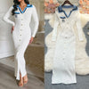 Brand Women Dress Y2K Embroidery Long Sleeve Bodycon Sweater Dress Elegant Lady Party Vestidos