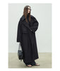 Spring Autumn Oversized Khaki Long Trench Coat for Women Double Breasted Loose Casual European Overcoat