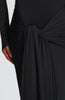 Hollow Out Long Sleeve Sexy Maxi Dress Women Gown Elegant O Neck Draped Ruched Bodycon Club Party Long Dress