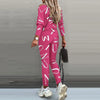 Urban Style Women's Casual Long Sleeve Printed Set Pants Autumn Comfortable Streetwear Outfit