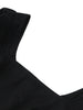 Women's Square Neck Pullover Dress, Casual Elegant Dress, Commuter Wind, Long Sleeve, Pure Color Polyester