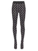 High Street Casual Women's High Waist Printed Bottom Pants Women Reflective Tight Elastic Outerwear Pants