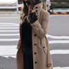Women's Woolen Coat Outerwears Autumn Winter Warm Female Jackets Single Breasted Turn-down Collar Long Women's Clothes